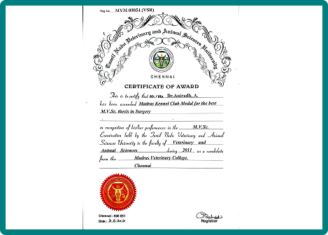 Dr. Anirudh - Gold Medalist